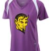  James & Nicholson Ladies' Running-T (paars/wit) Thumbnail