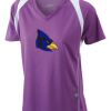  James & Nicholson Ladies' Running-T (paars/wit) Thumbnail