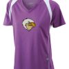  James & Nicholson Ladies' Running-T (paars/wit) Thumbnail