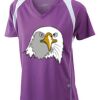  James & Nicholson Ladies' Running-T (paars/wit) Thumbnail