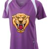  James & Nicholson Ladies' Running-T (paars/wit) Thumbnail