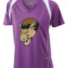  James & Nicholson Ladies' Running-T (paars/wit) Thumbnail