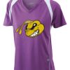  James & Nicholson Ladies' Running-T (paars/wit) Thumbnail
