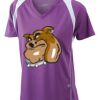  James & Nicholson Ladies' Running-T (paars/wit) Thumbnail