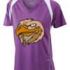  James & Nicholson Ladies' Running-T (paars/wit) Thumbnail