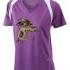  James & Nicholson Ladies' Running-T (paars/wit) Thumbnail