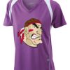  James & Nicholson Ladies' Running-T (paars/wit) Thumbnail