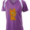  James & Nicholson Ladies' Running-T (paars/wit) Thumbnail
