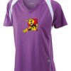  James & Nicholson Ladies' Running-T (paars/wit) Thumbnail
