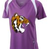  James & Nicholson Ladies' Running-T (paars/wit) Thumbnail