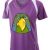  James & Nicholson Ladies' Running-T (paars/wit) Thumbnail