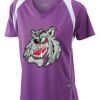  James & Nicholson Ladies' Running-T (paars/wit) Thumbnail