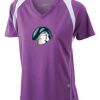  James & Nicholson Ladies' Running-T (paars/wit) Thumbnail