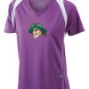  James & Nicholson Ladies' Running-T (paars/wit) Thumbnail