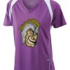  James & Nicholson Ladies' Running-T (paars/wit) Thumbnail