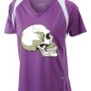  James & Nicholson Ladies' Running-T (paars/wit) Thumbnail