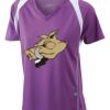  James & Nicholson Ladies' Running-T (paars/wit) Thumbnail