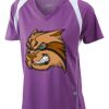  James & Nicholson Ladies' Running-T (paars/wit) Thumbnail