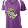  James & Nicholson Ladies' Running-T (paars/wit) Thumbnail