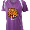  James & Nicholson Ladies' Running-T (paars/wit) Thumbnail