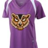  James & Nicholson Ladies' Running-T (paars/wit) Thumbnail