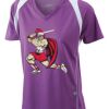  James & Nicholson Ladies' Running-T (paars/wit) Thumbnail