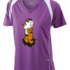  James & Nicholson Ladies' Running-T (paars/wit) Thumbnail