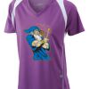  James & Nicholson Ladies' Running-T (paars/wit) Thumbnail