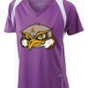  James & Nicholson Ladies' Running-T (paars/wit) Thumbnail