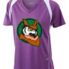  James & Nicholson Ladies' Running-T (paars/wit) Thumbnail