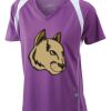  James & Nicholson Ladies' Running-T (paars/wit) Thumbnail