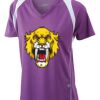  James & Nicholson Ladies' Running-T (paars/wit) Thumbnail