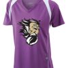  James & Nicholson Ladies' Running-T (paars/wit) Thumbnail