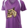  James & Nicholson Ladies' Running-T (paars/wit) Thumbnail