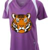  James & Nicholson Ladies' Running-T (paars/wit) Thumbnail