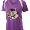  James & Nicholson Ladies' Running-T (paars/wit) Thumbnail