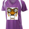  James & Nicholson Ladies' Running-T (paars/wit) Thumbnail