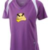  James & Nicholson Ladies' Running-T (paars/wit) Thumbnail