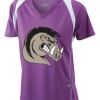 James & Nicholson Ladies' Running-T (paars/wit) Thumbnail