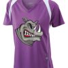  James & Nicholson Ladies' Running-T (paars/wit) Thumbnail