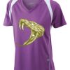  James & Nicholson Ladies' Running-T (paars/wit) Thumbnail