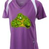  James & Nicholson Ladies' Running-T (paars/wit) Thumbnail