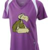  James & Nicholson Ladies' Running-T (paars/wit) Thumbnail