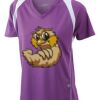  James & Nicholson Ladies' Running-T (paars/wit) Thumbnail