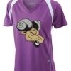  James & Nicholson Ladies' Running-T (paars/wit) Thumbnail