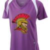  James & Nicholson Ladies' Running-T (paars/wit) Thumbnail