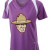  James & Nicholson Ladies' Running-T (paars/wit) Thumbnail