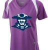  James & Nicholson Ladies' Running-T (paars/wit) Thumbnail