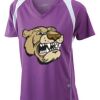  James & Nicholson Ladies' Running-T (paars/wit) Thumbnail
