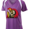  James & Nicholson Ladies' Running-T (paars/wit) Thumbnail